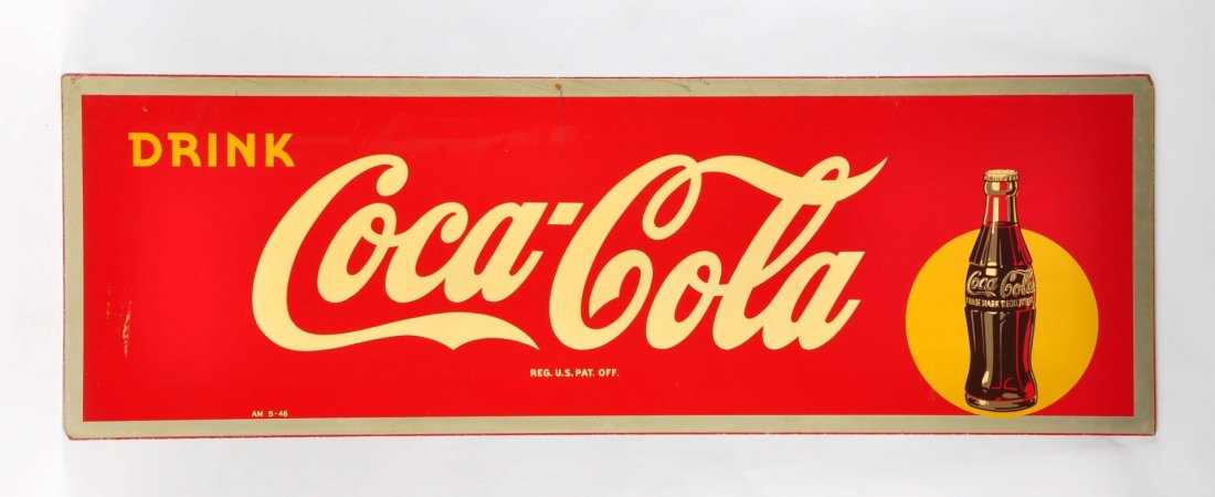 1940's Coca Cola Masonite Advertising Sign. (1 of 1)