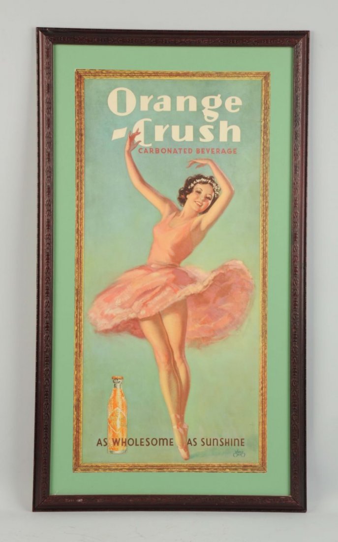Orange-Crush With Ballerina Advertising Sign. (1 of 1)