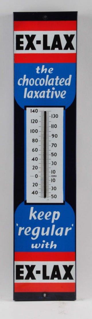Ex - Lax Porcelian Advertising Thermometer. (1 of 1)