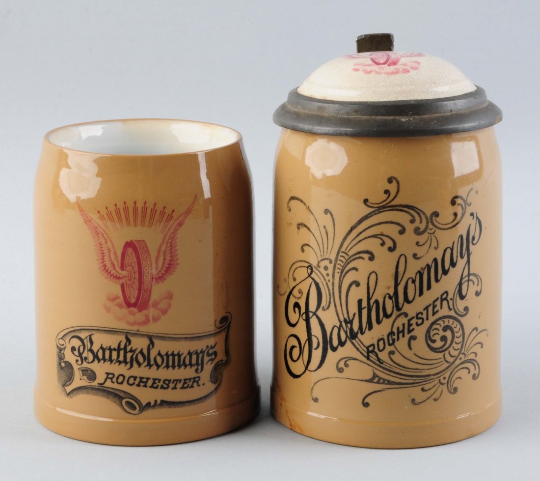 Lot Of 2: Bartholomay’s Antique Beer Mugs. (1 of 3)