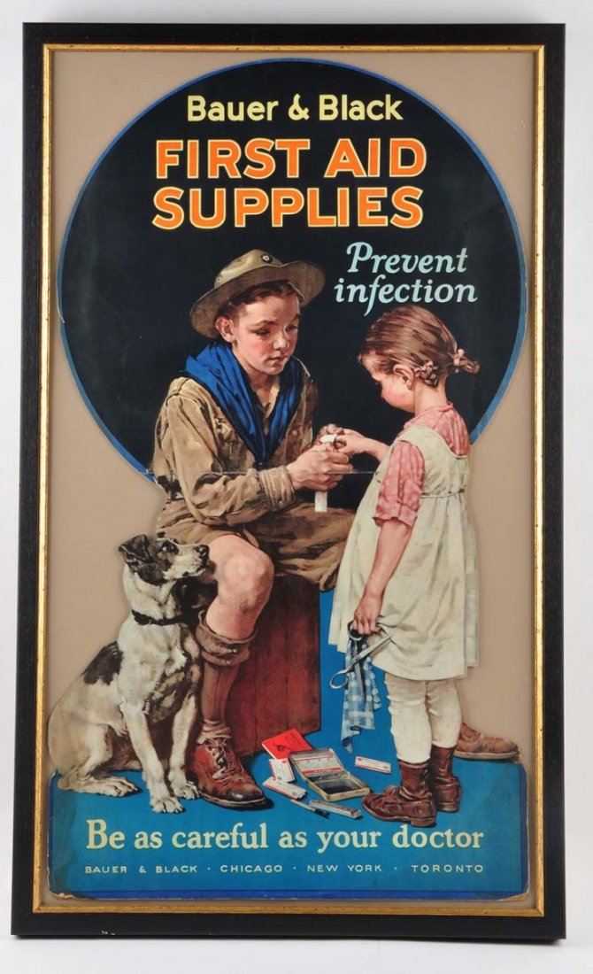 Bauer & Black First Aid Supplies Die Cut Sign. (1 of 1)