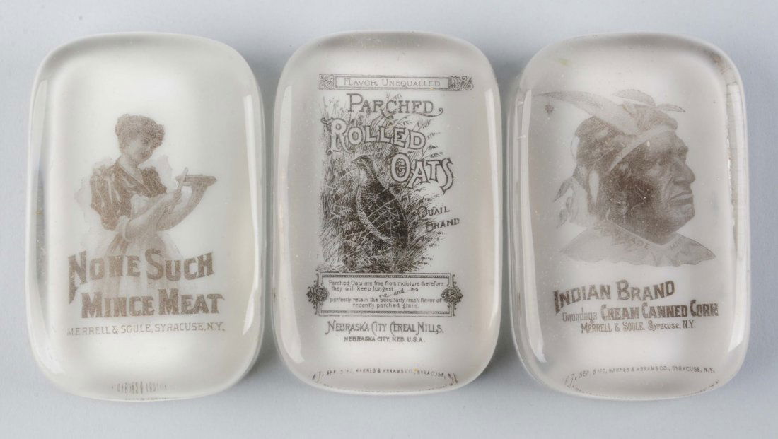 Lot Of 3: Antique Glass Paper Weights. (1 of 1)