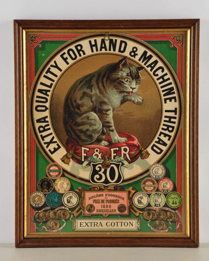 F. & F.R. Hand & Machine Thread Advertising Sign. (1 of 1)