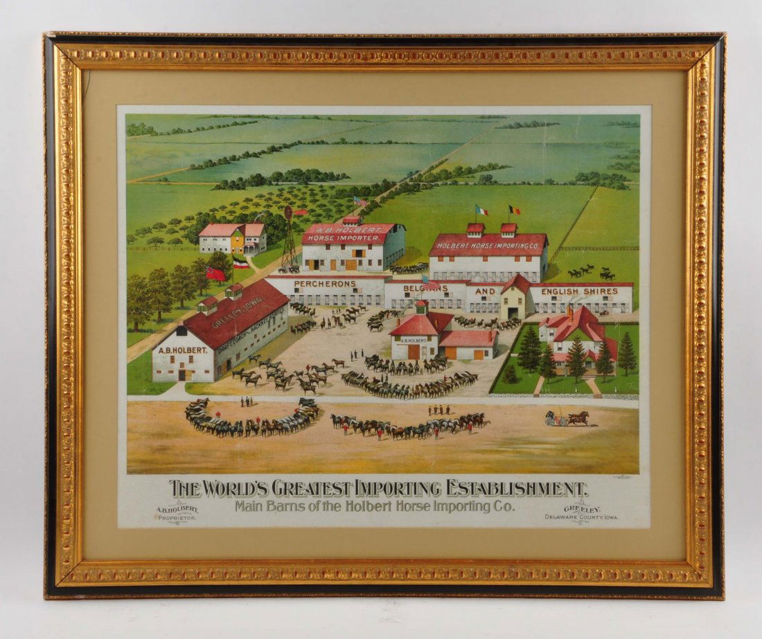 Holbert Horse Importing Co. Advertising Poster. (1 of 1)