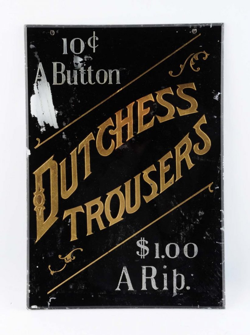 Dutchess Trousers Reverse Glass Sign. (1 of 1)