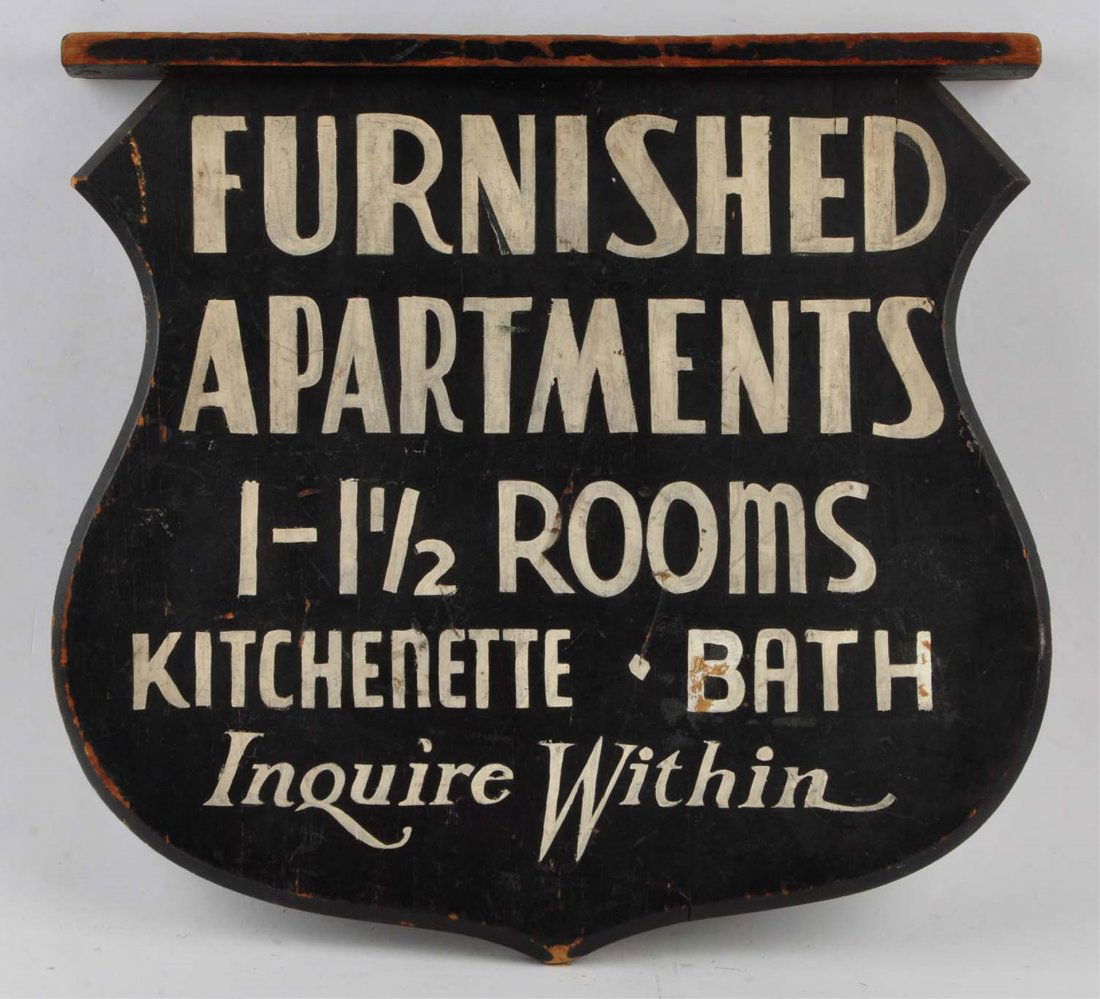 Double Sided Wooden Apartments Sign. (1 of 2)