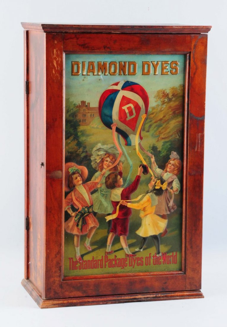 Diamond Dyes Advertising Store Display Cabinet. (1 of 4)