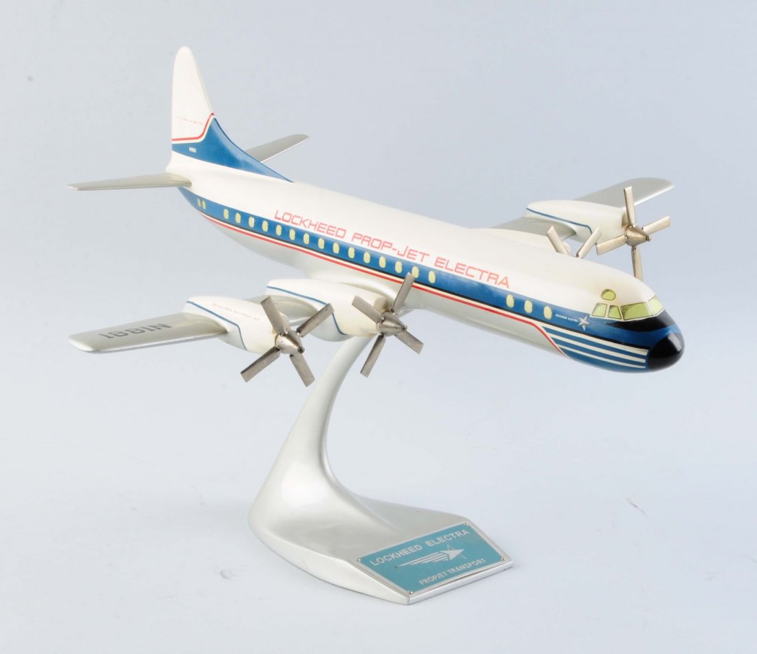 Lockheed Prop Jet Electra Desk Model Plane. (1 of 3)