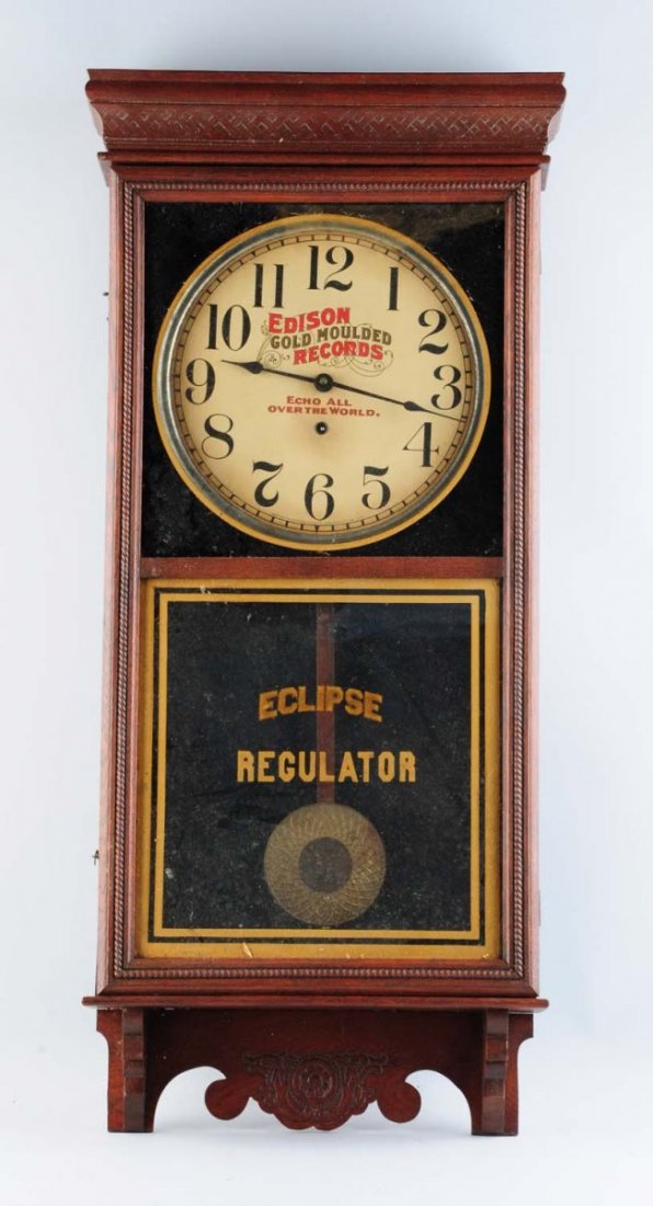 Edison Records Advertising Clock Dec 20, 2015 Dan Morphy Auctions in PA