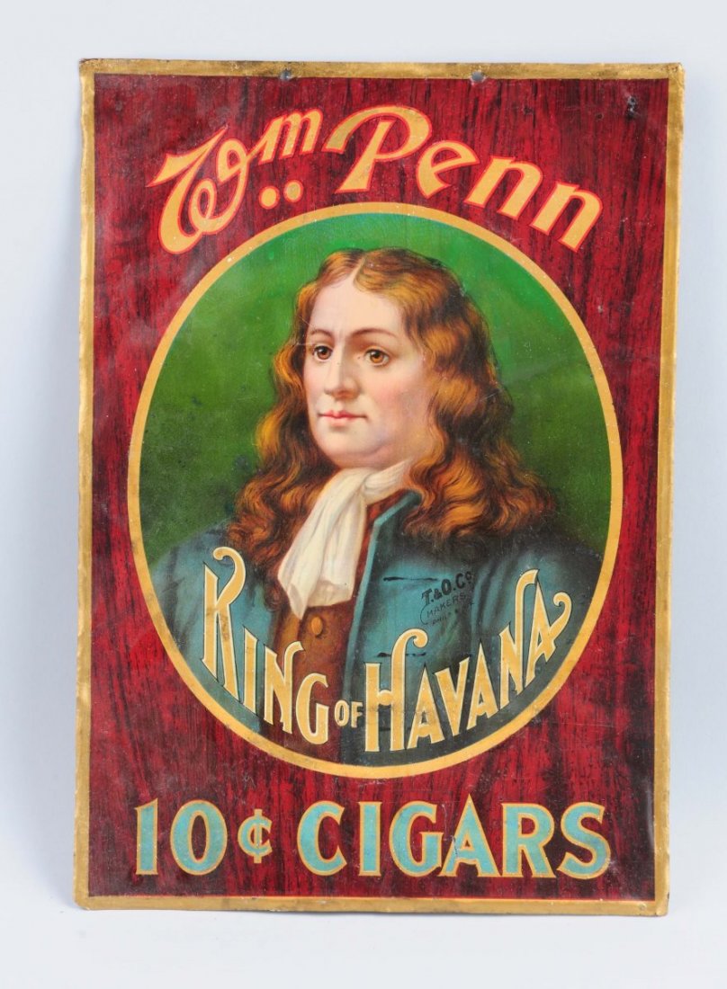 Wm. Penn 10¢ Cigars Tin Sign. (1 of 1)