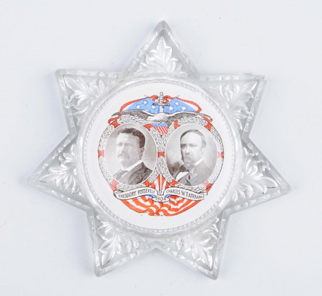1904 Roosevelt & Fairbanks Star Paper Weight. (1 of 1)