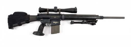 Cased Stoner SR-25 Semi Automatic Rifle (M).
