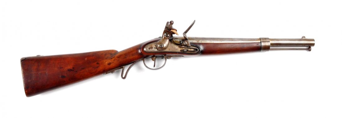 Early Austrian Flintlock Calvary Carbine (A).: Barrel length is 14-1/2", caliber is .69. Offered is a fine Austrian Cavalry carbine in wonderful condition. All metal is in the white and remains in excellent condition with just some aging. Barrel h