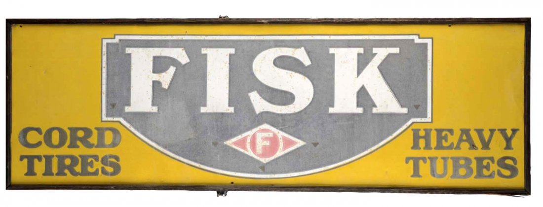 Fisk Tires Tin Advertising Sign (1 of 2)