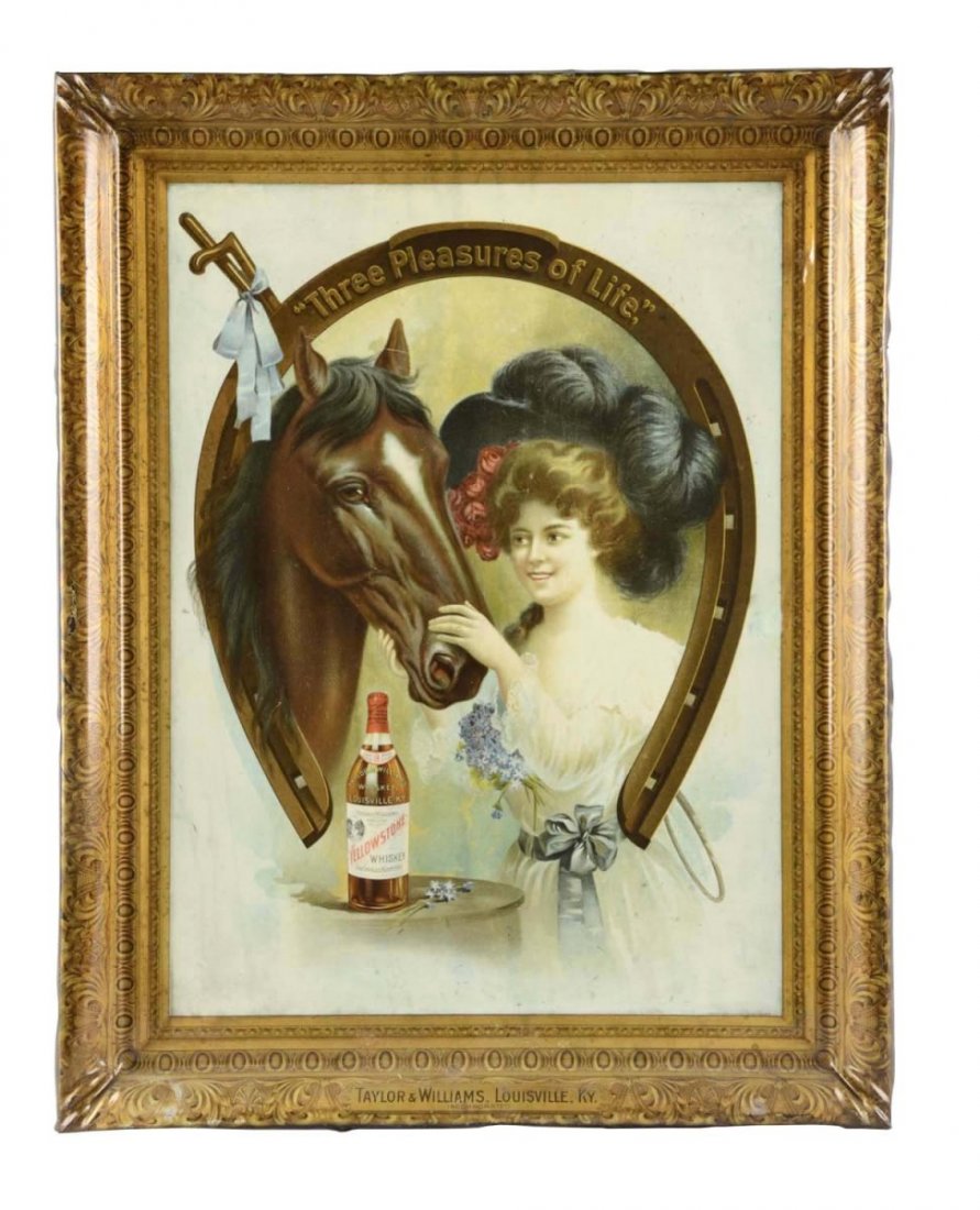 Yellowstone Whiskey Tin Advertising Sign (1 of 1)