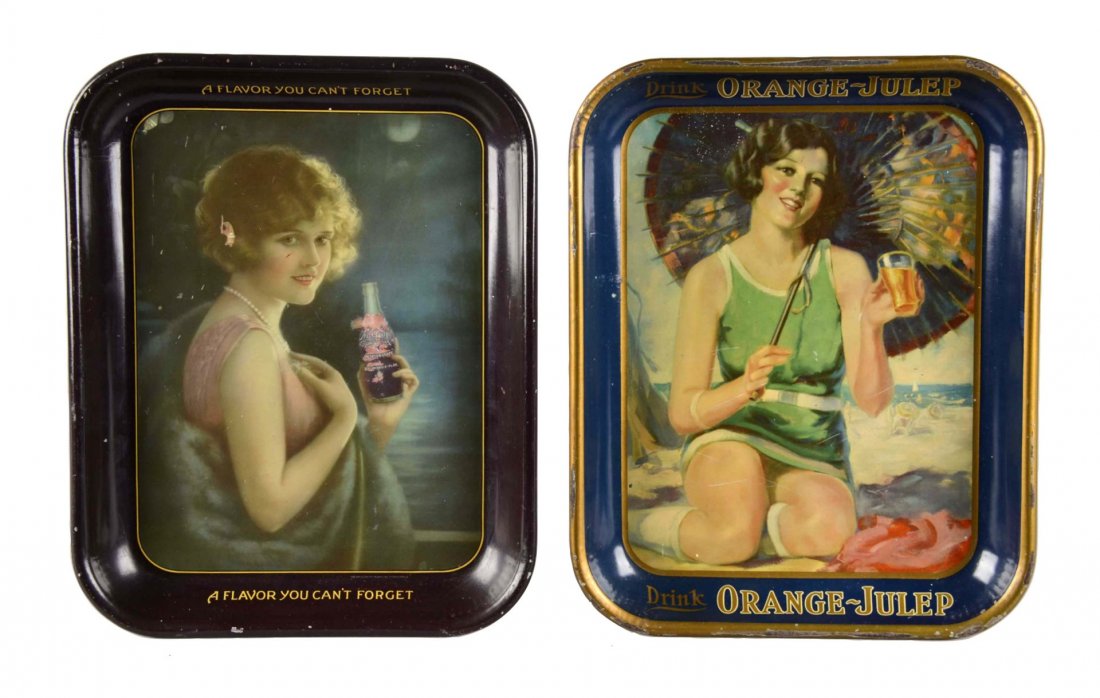 Lot Of 2: Soda Advertising Serving Trays (1 of 1)
