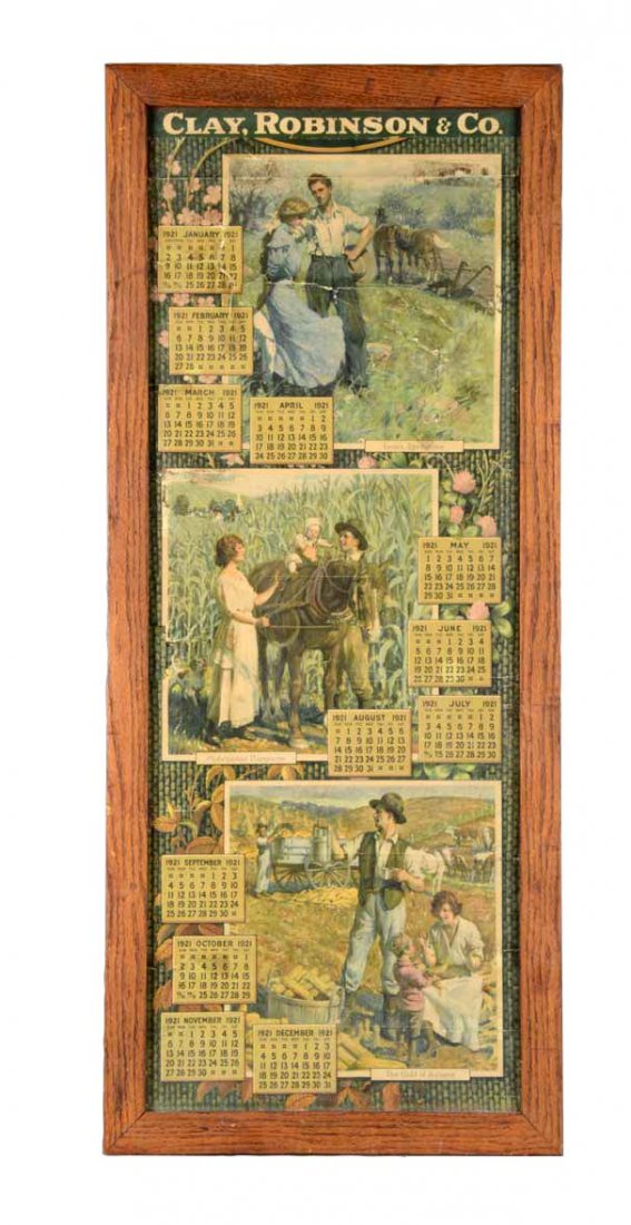 1921 Clay, Robinson, and Co. Advertising Calendar (1 of 1)