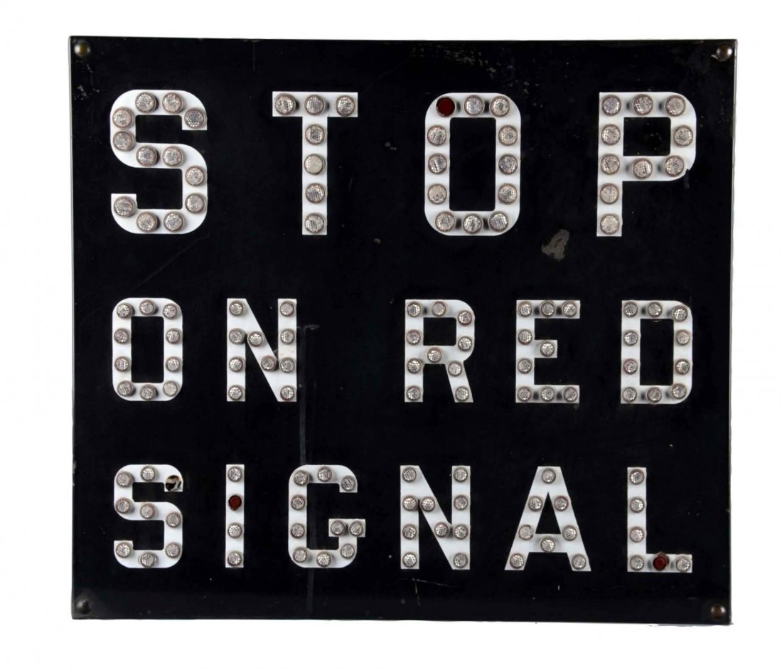 Porcelain Reflective Railroad Sign (1 of 2)