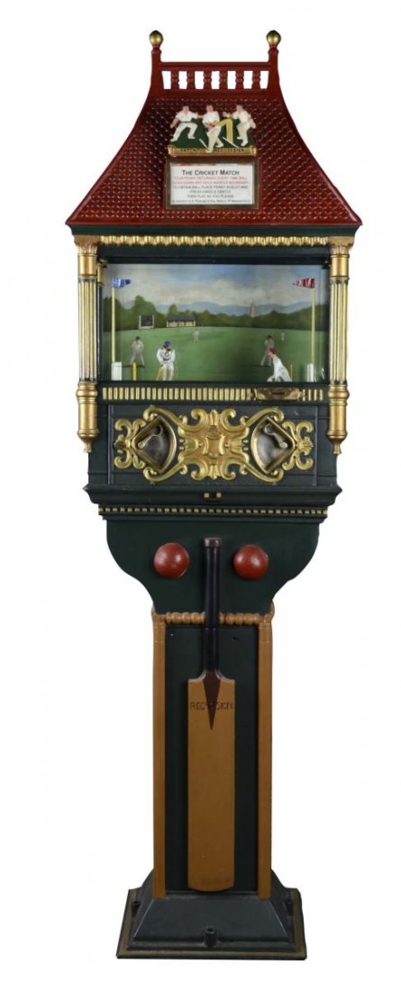 English Cast Iron Cricket Arcade Machine (1 of 6)