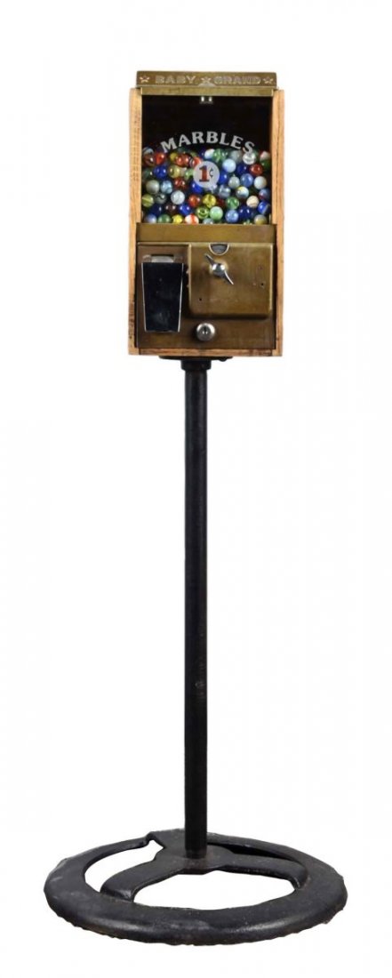 1¢ Victor Baby Grand Marble Vending Machine (1 of 3)