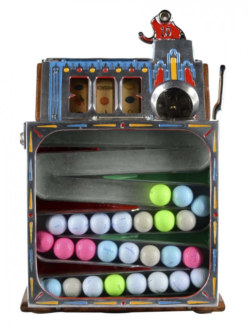 **10¢ Pace Comet Golf Ball Vendor Slot Machine (1 of 5)