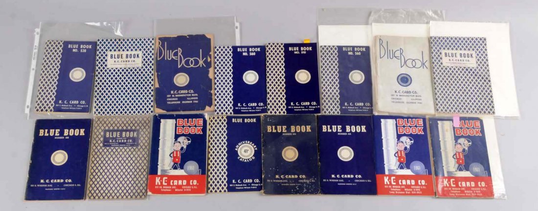 Collection Of 16 K.C. Card Company Blue Books (1 of 1)