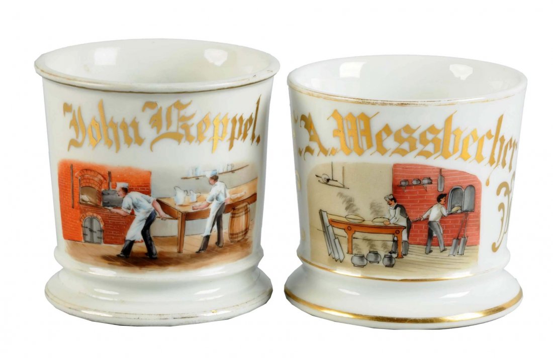 Lot Of 2: Shaving Mugs - Bakers (1 of 2)