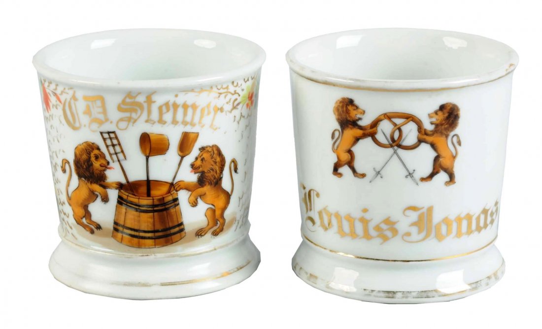 Lot Of 2: Lions Shaving Mugs (1 of 2)