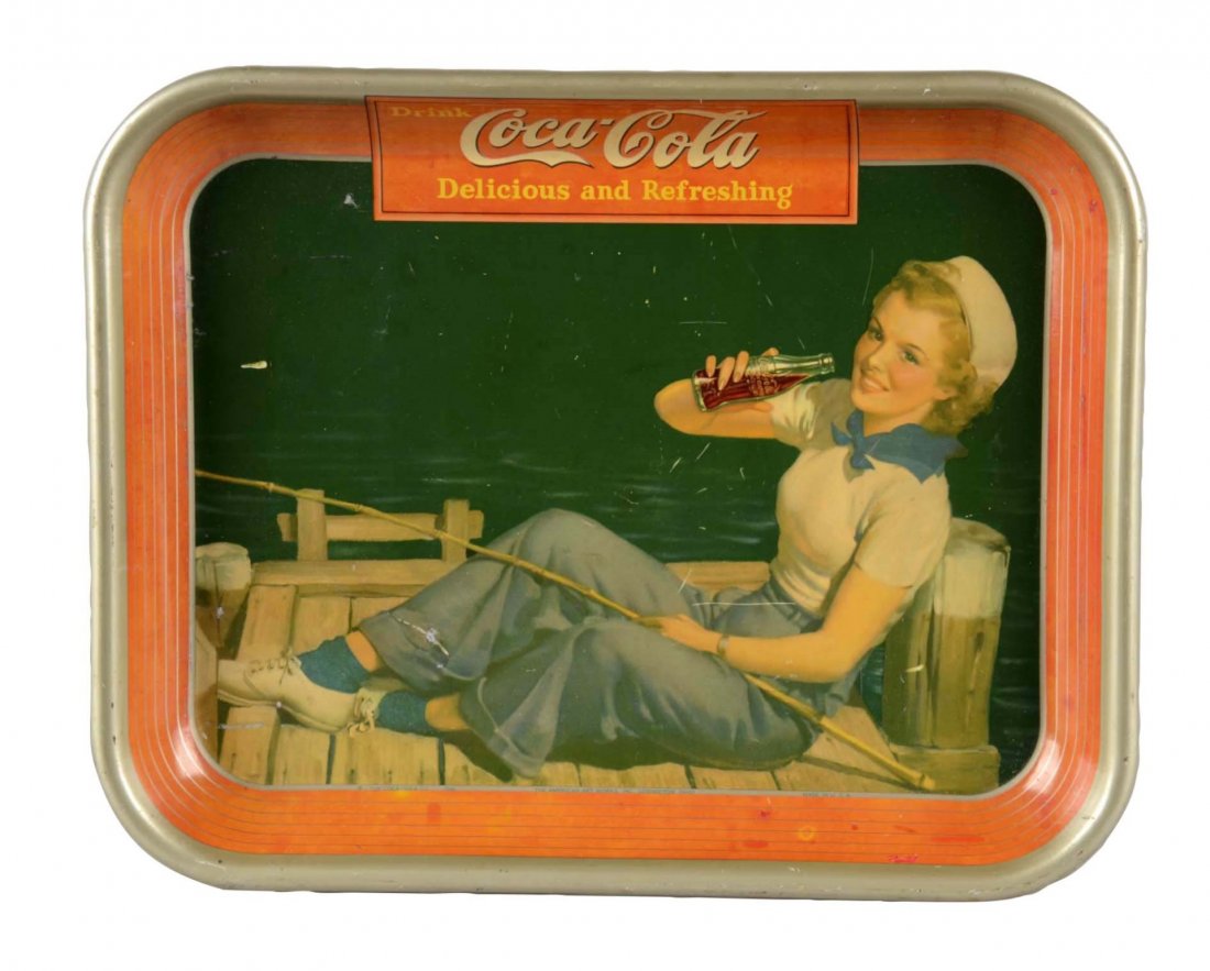 Coca Cola Sailor Girl Tin Serving Tray (1 of 1)