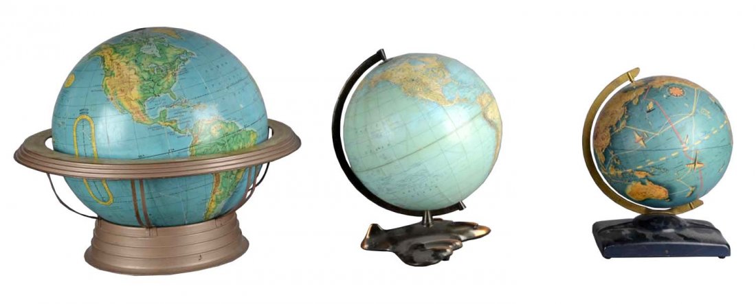 Lot Of 3: Vintage Globes Of Earth (1 of 2)