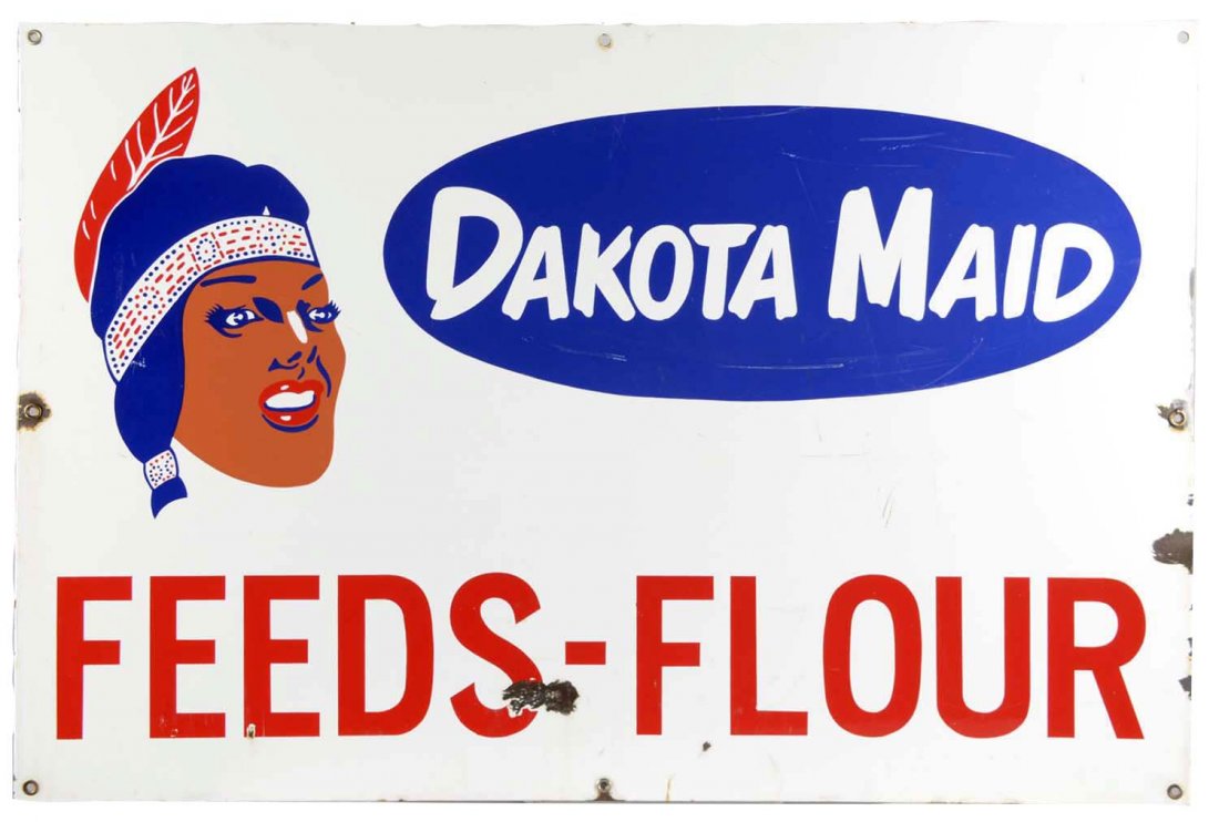 Dakota Maid Feeds Flour Porcelain Sign (1 of 4)