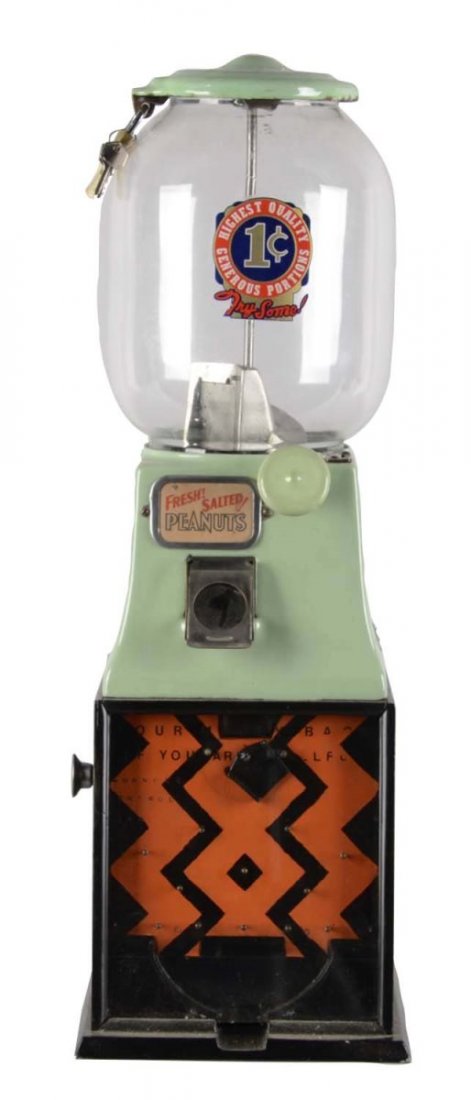 1¢ Northwestern Penny Drop Peanut Vending Machine (1 of 4)