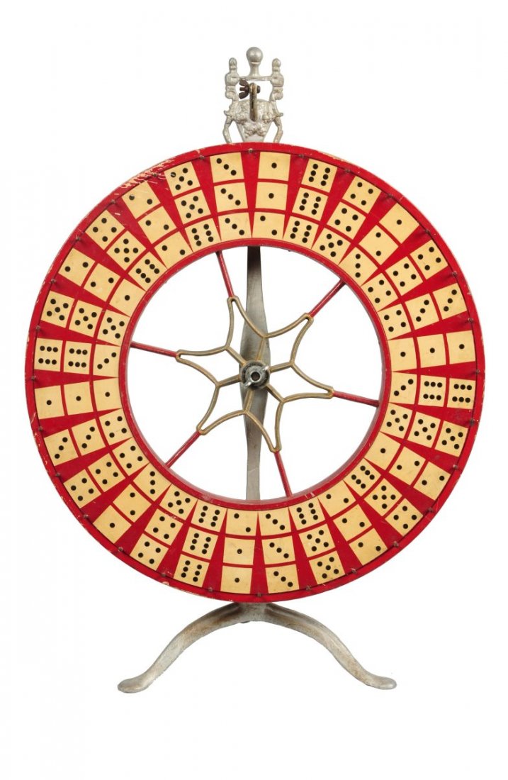 **Wooden Double-Sided Gaming Wheel On Stand (1 of 1)