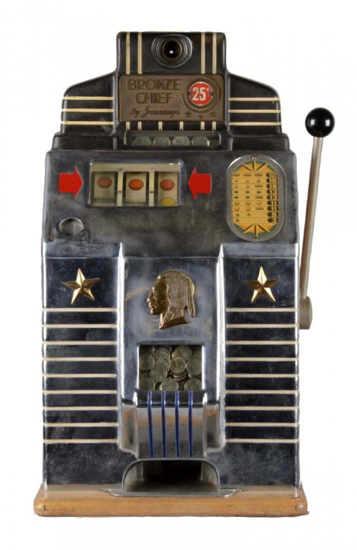 **25¢ Jennings Bronze Chief Slot Machine (1 of 4)