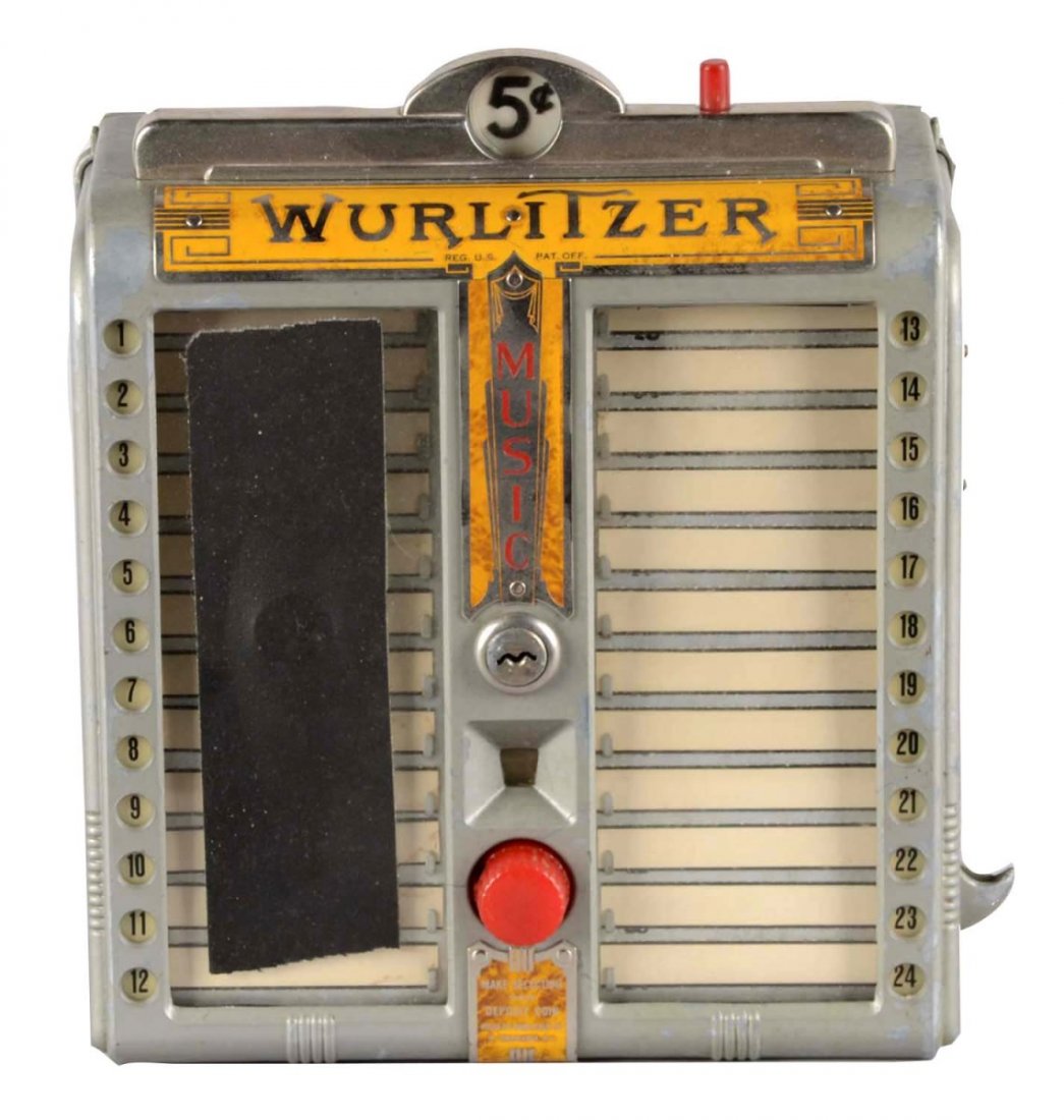 5¢ Wurlitzer Jukebox Remote Selector Wall Box (1 of 2)