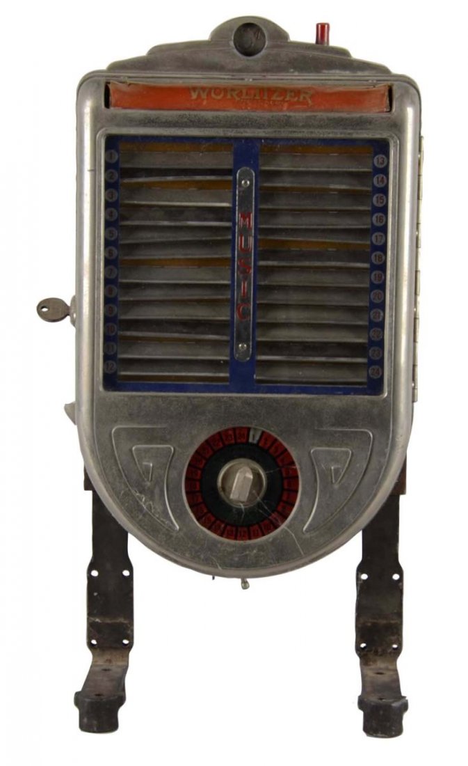 5¢ Wurlitzer Remote Jukebox On Brackets (1 of 1)