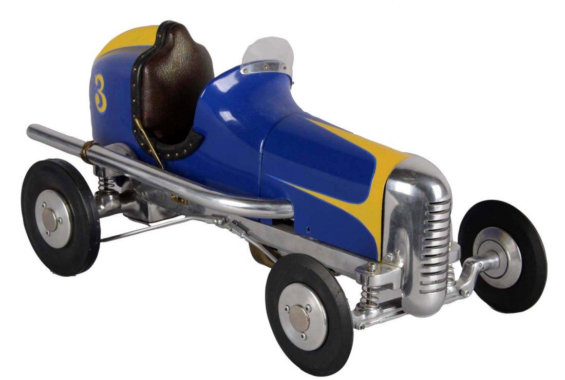 Blue & Yellow Tether Car With Gas Powered Motor (1 of 2)