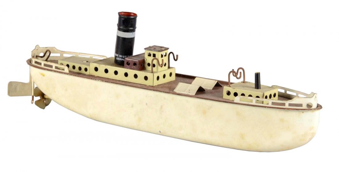 Fleischmann German Mechanical Tin Lithograph Boat (1 of 2)