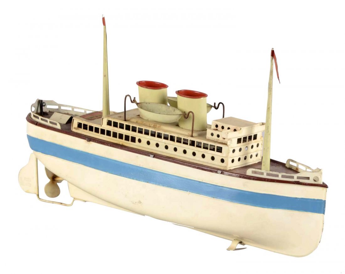 Fleischmann German Mechanical Tin Lithograph Boat (1 of 2)