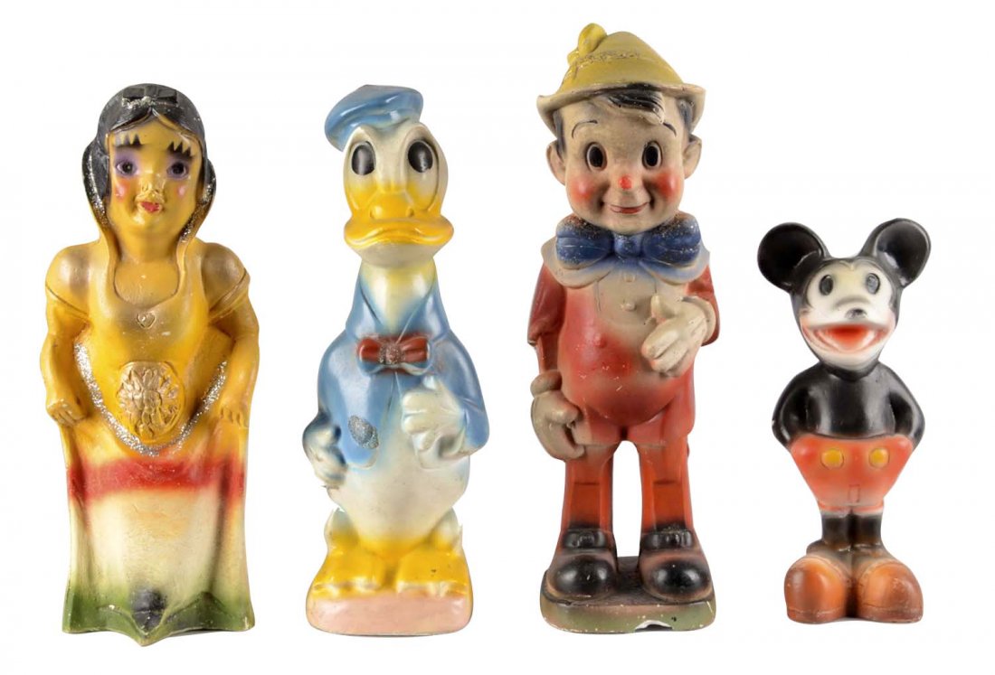 Lot Of 4: Disney Carnival Chalkware Statues (1 of 2)