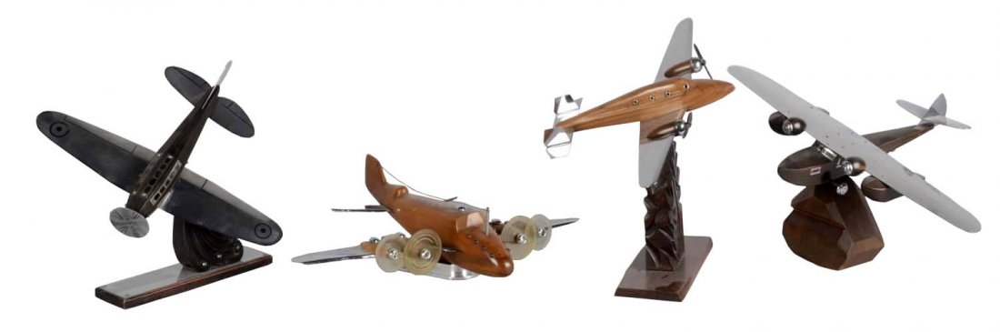 Lot Of 4: Original Vintage French Model Airplanes (1 of 2)
