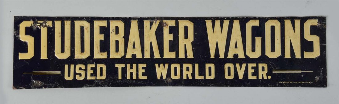 Studebaker Wagons Tin Tacker Sign. (1 of 1)