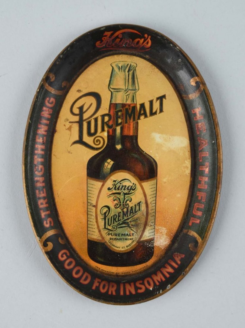King's Puremalt Malt Advertising Tip Tray. (1 of 1)