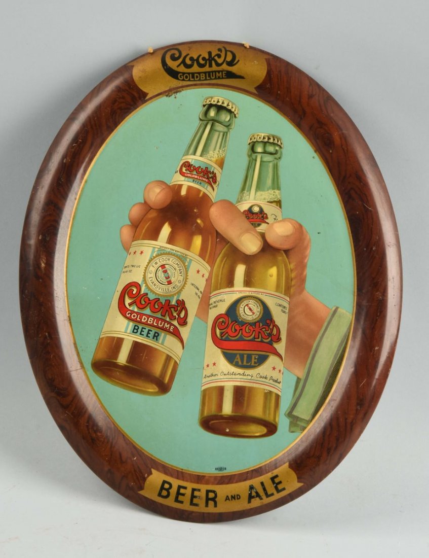 Self-Framed Cooks Ale Advertising Sign. (1 of 1)