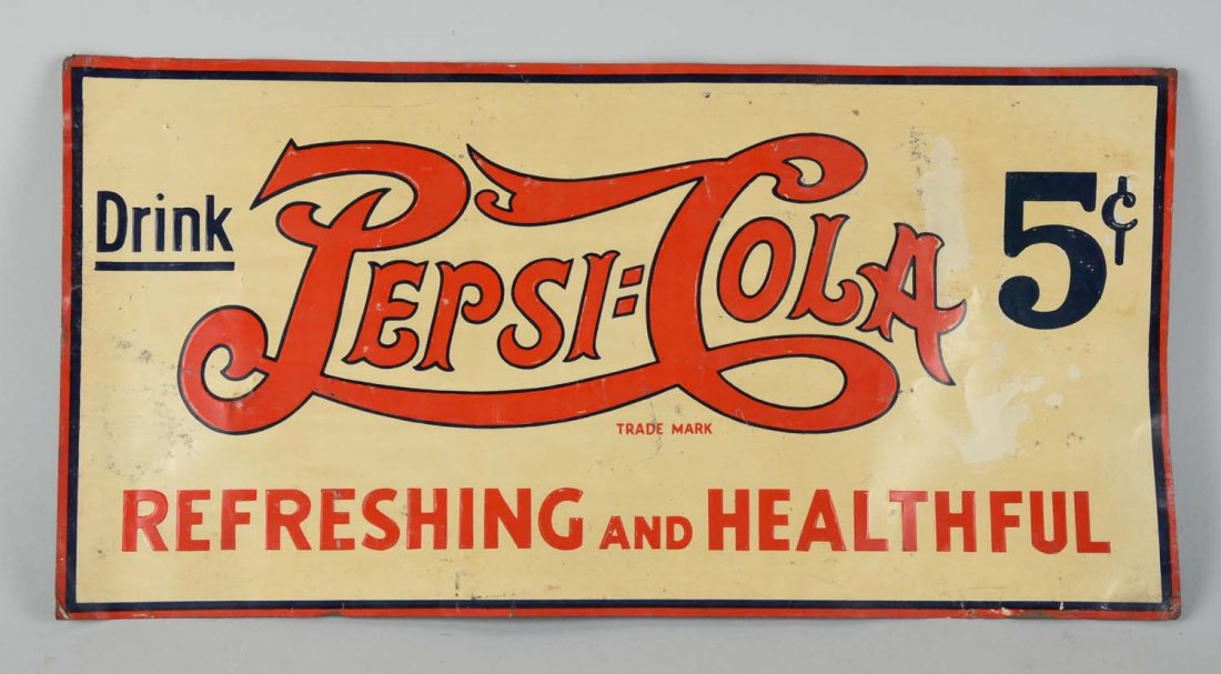 Pepsi Cola Tin Embossed Sign. (1 of 1)