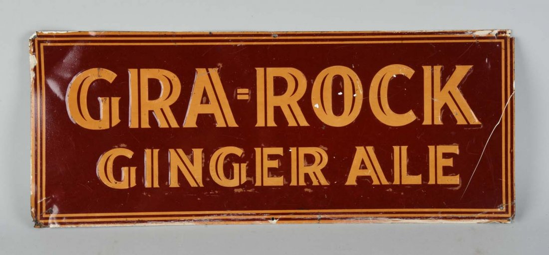Gra-Rock Ginger Ale Embossed Tin Sign. (1 of 1)