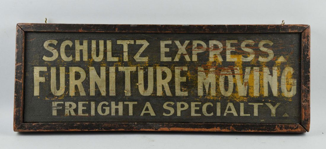 Early Double Sided Wooden Fruniture Trade Sign. (1 of 2)