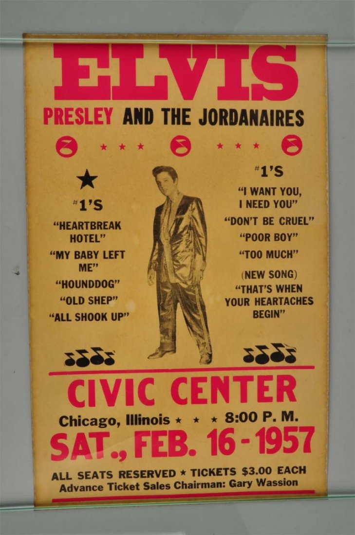 1957 Elvis Presley Concert Poster. (1 of 1)