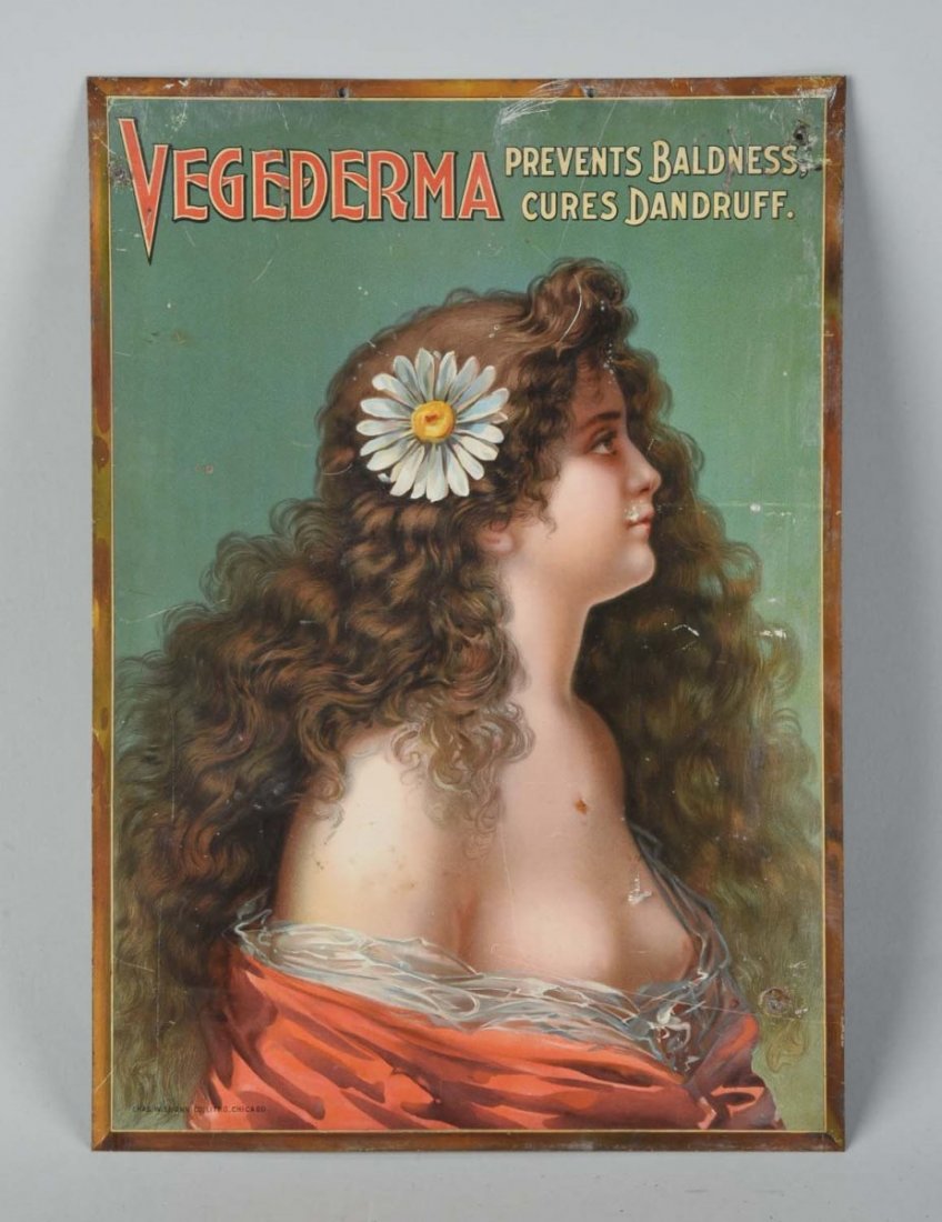 Vegederma Tin Litho Advertising Sign. (1 of 1)