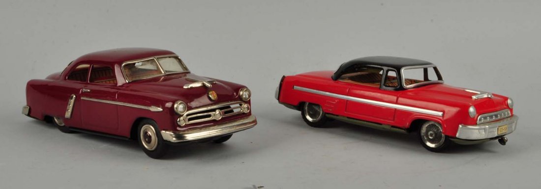 Lot Of 2: Japanese Tin Litho Friction Automobiles. (1 of 2)